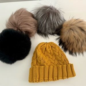 Fun Collection of Lindo F Interchangeable Pom Pom Winter Hats